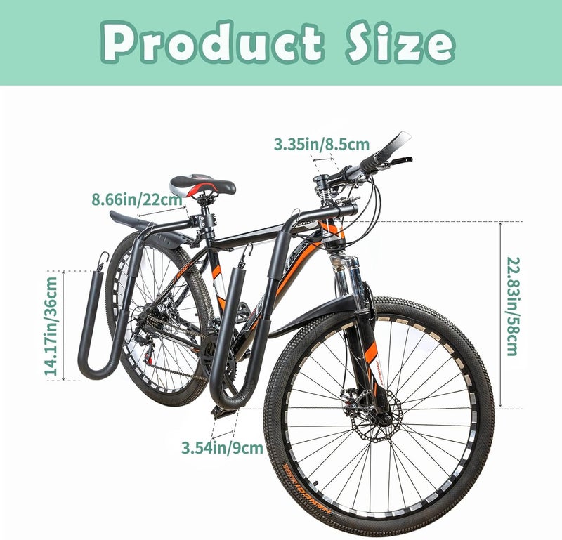Mosxoed Bicycle Surfboard Racks, Bike Surf Board Compatible with Shortboards, Longboards, SUP Paddleboards, Outdoor Sports Surfing Wakeboard Carrier Mount for Bike, Quick Release Bars - Image 2